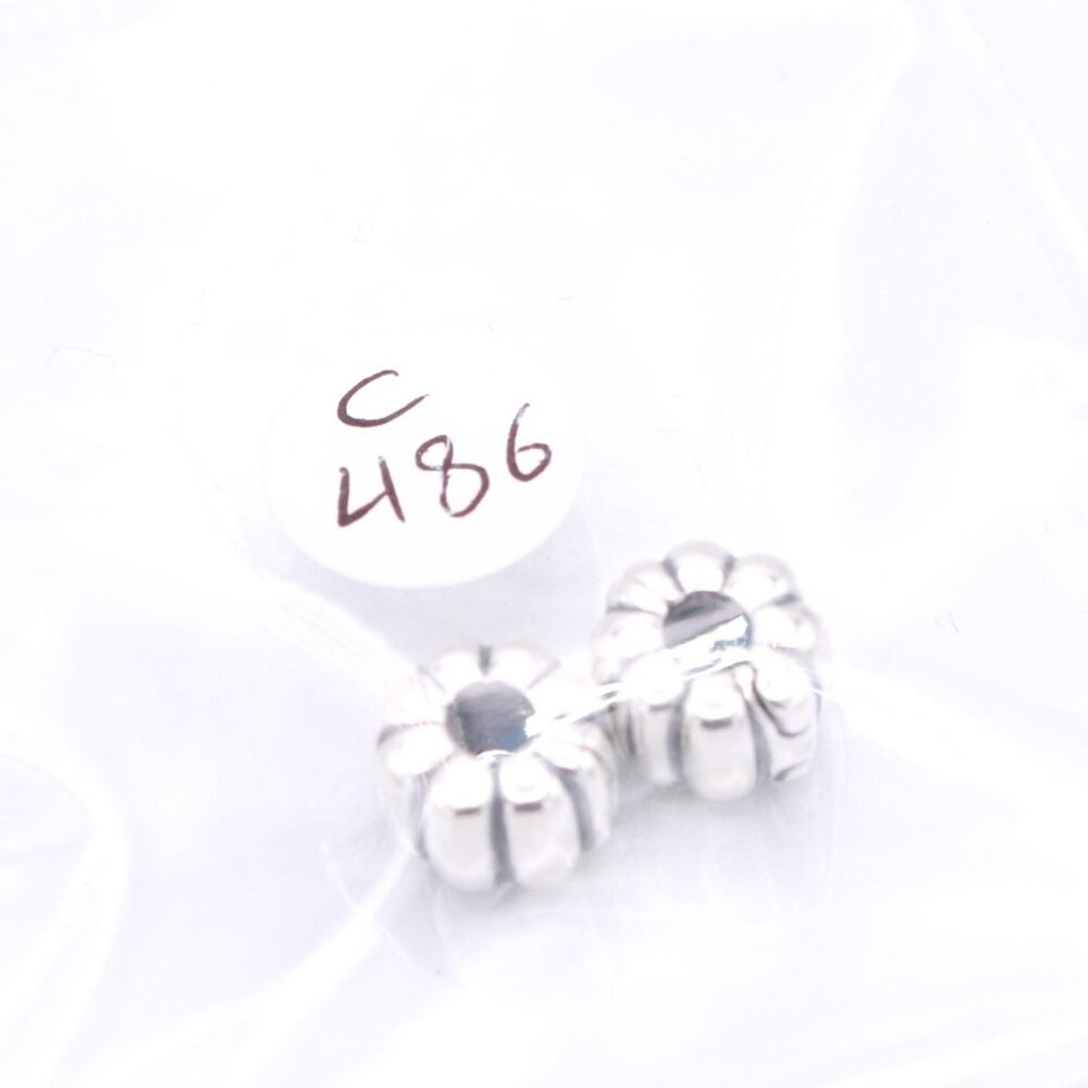 Two Authentic PANDORA Grooved Clips - 790163 - Picture 9 of 9